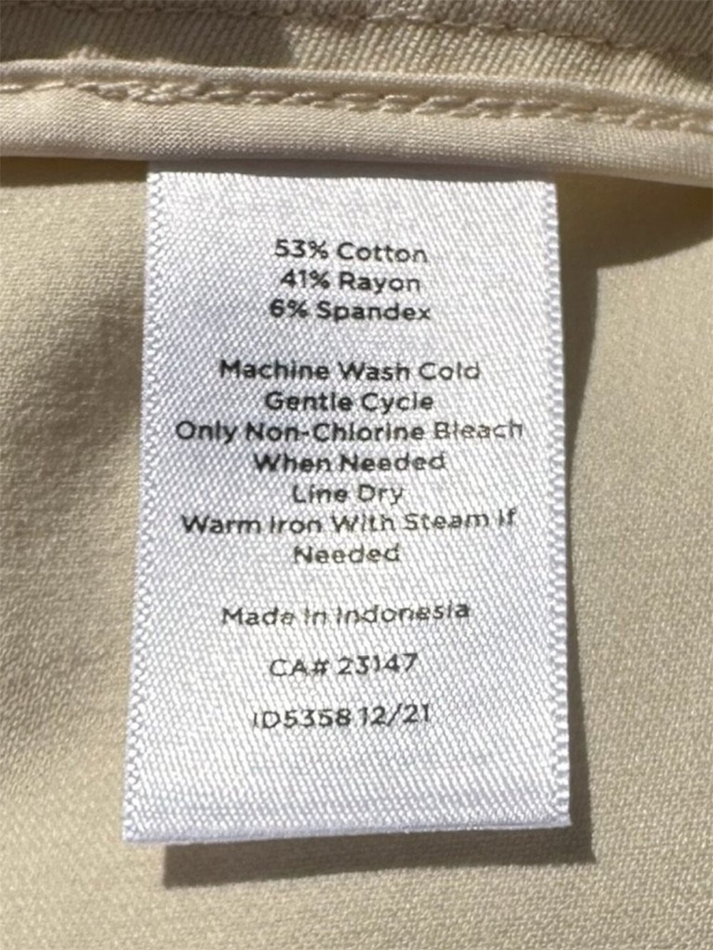 Talbots Buff Beige Chatham Ankle Pants 6 Side Zip Bi-Stretch Slim Trouser - Picture 8 of 11